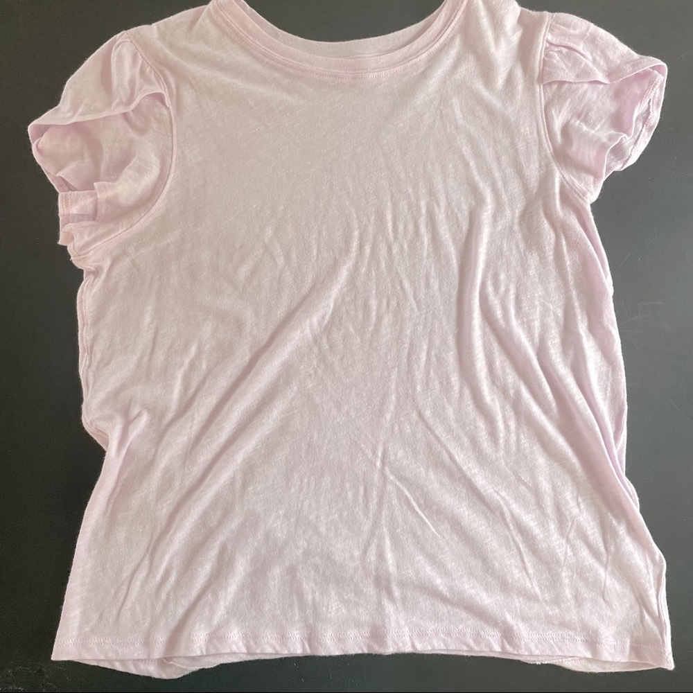 We The Free Lilac T-Shirt With Accent Sleeves